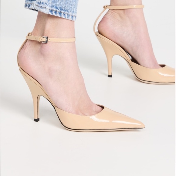 NWOT BY FAR Eliza Kraft Patent Leather Pumps - Picture 3 of 8